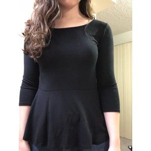 3/4 sleeve peplum top